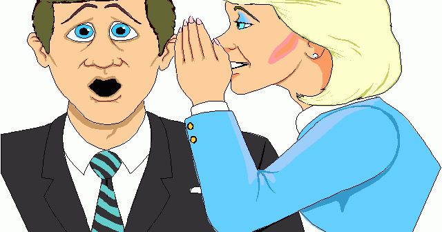 Cartoon on Whispering a Judge